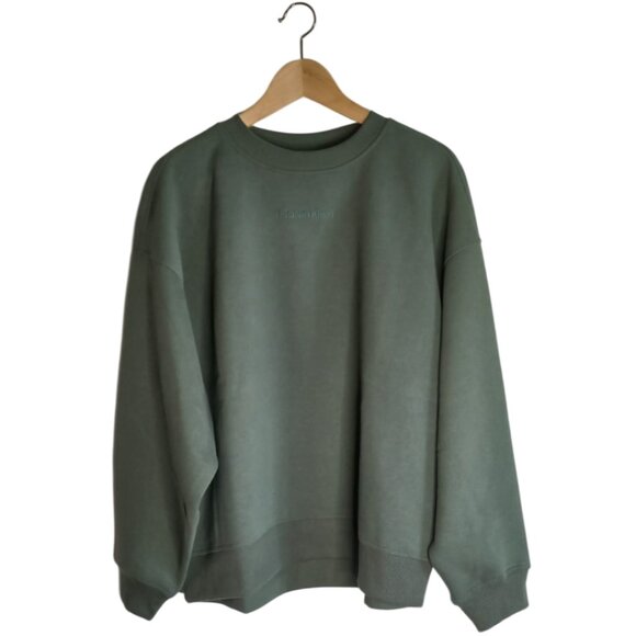 CALVIN KLEIN Sweaters - Calvin Klein Unisex Oversized Green Sweatshirt – Size S